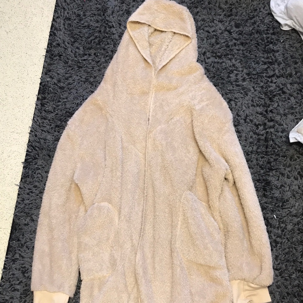 Tan fuzzy cardigan